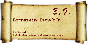 Bornstein István névjegykártya